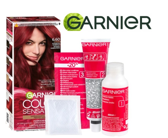 GARNIER COLOR SENSATION KIT - TINTURA CAPELLI , Rosso Intenso 6.60